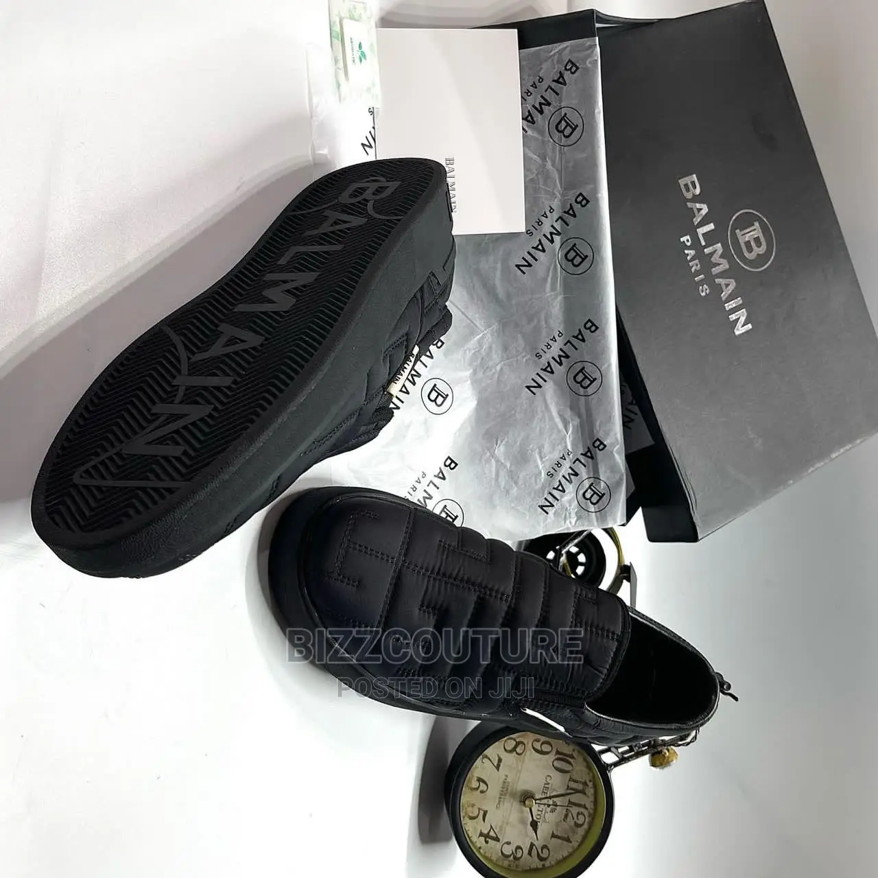 Original BALMAIN Slip on Sneakers Available in Store