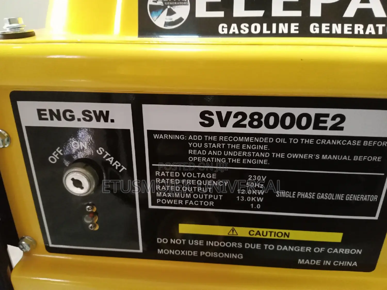 12kva Elepaq Constant Generator Sv28000e2