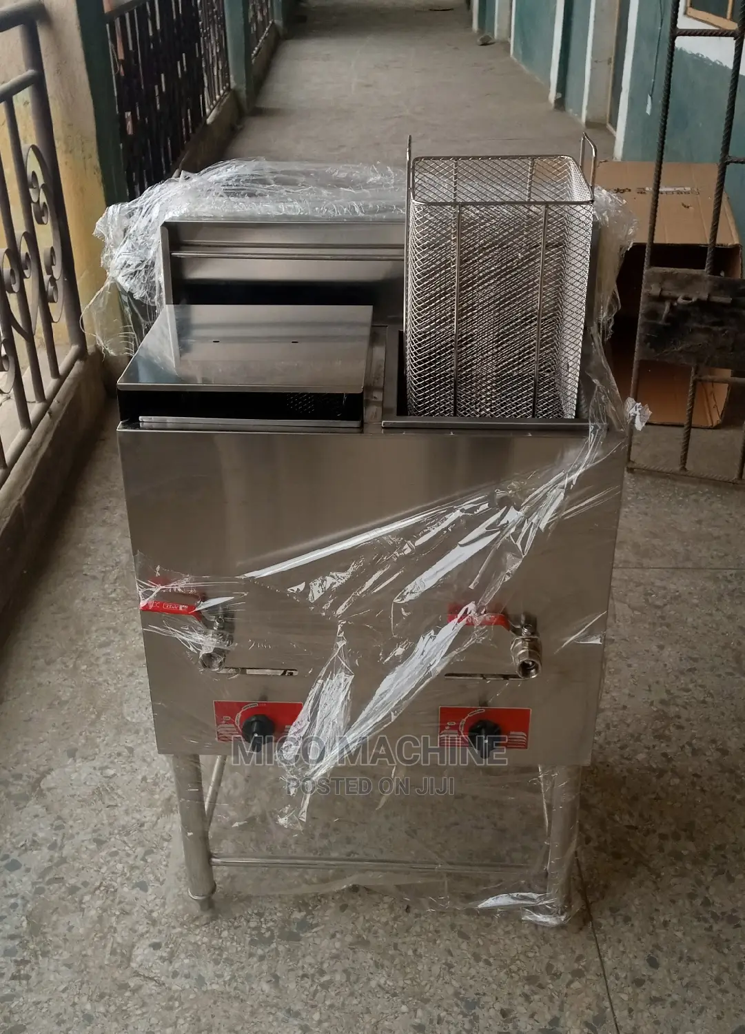Commercial Standing Gas Deep Fryer 2 Basket Deep Fryer