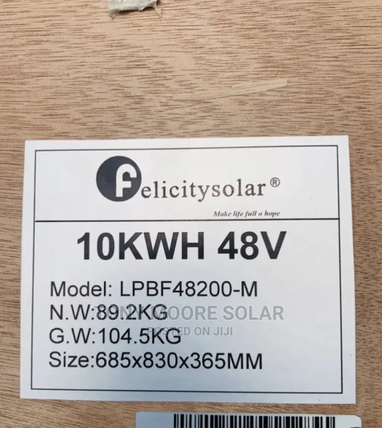 10kwh 48v Felicity Lithium Battery System