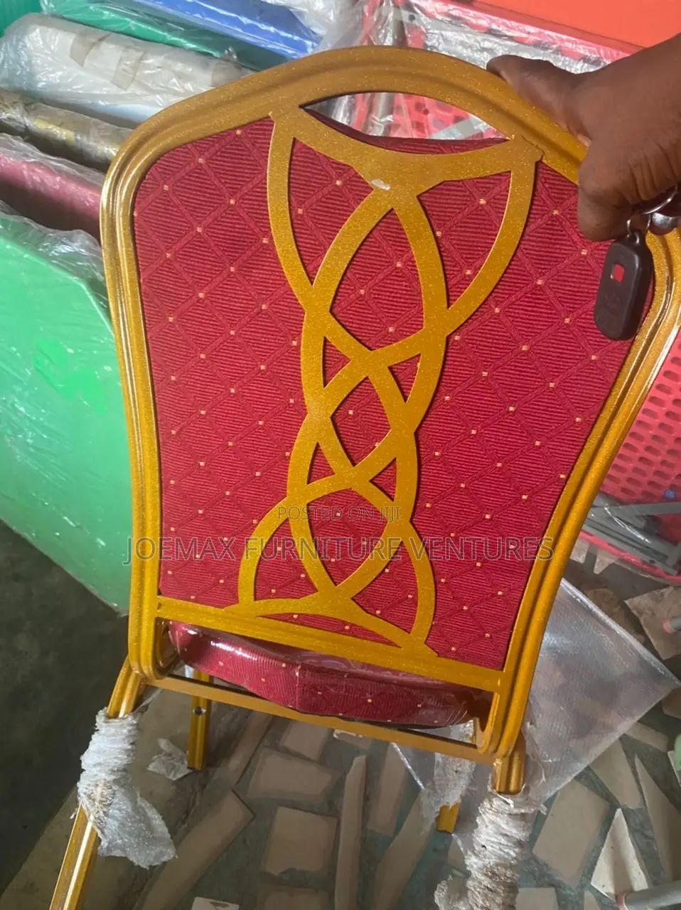 Banquet Chair With Iron Back