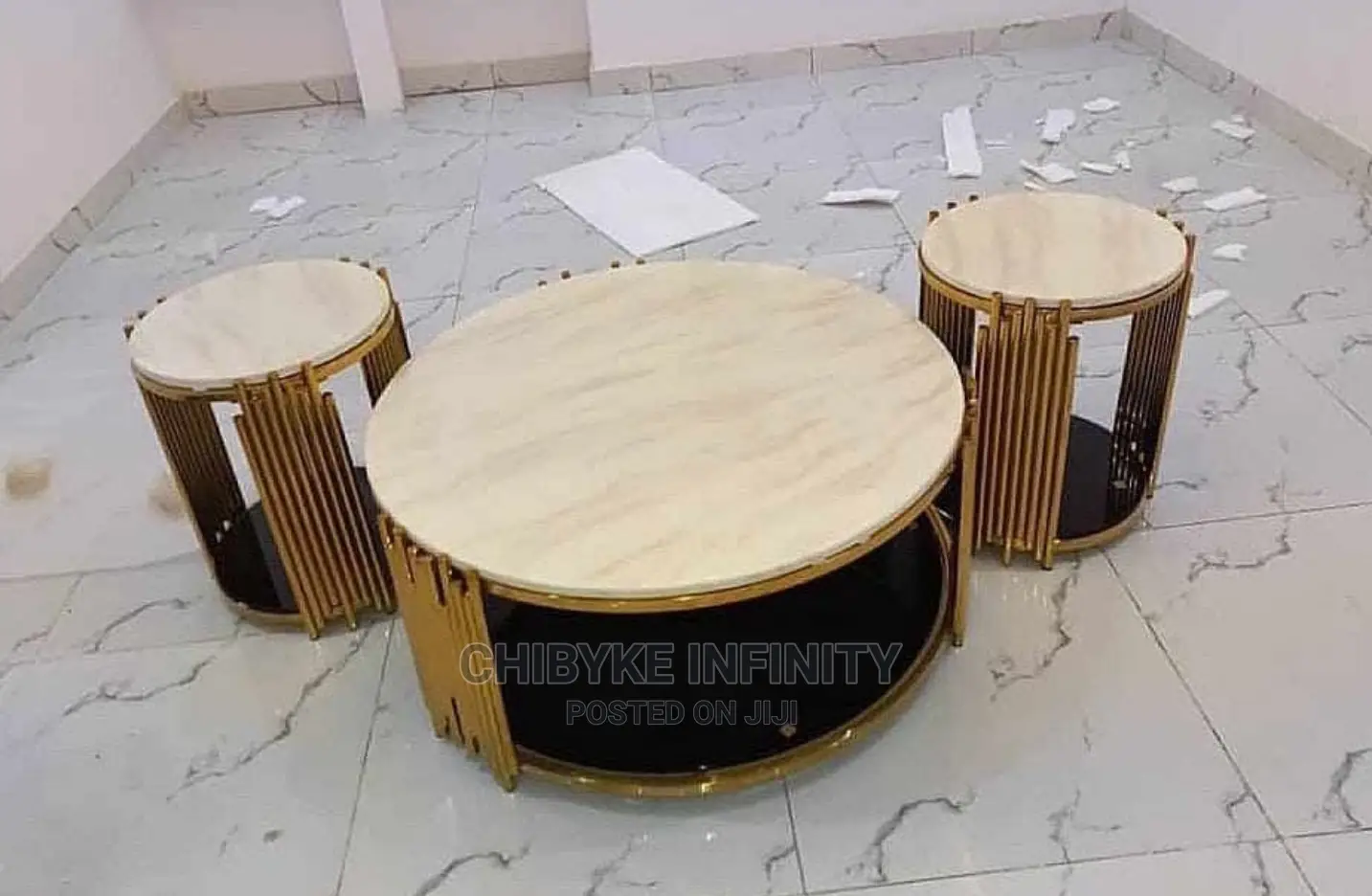 Marble Center Table With Stools