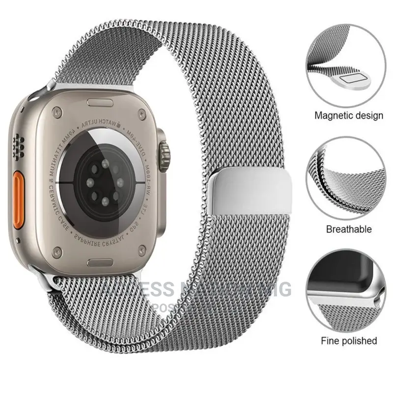 Milanese Loop Strap for Apple Watch Band 44mm 45mm and 49mm