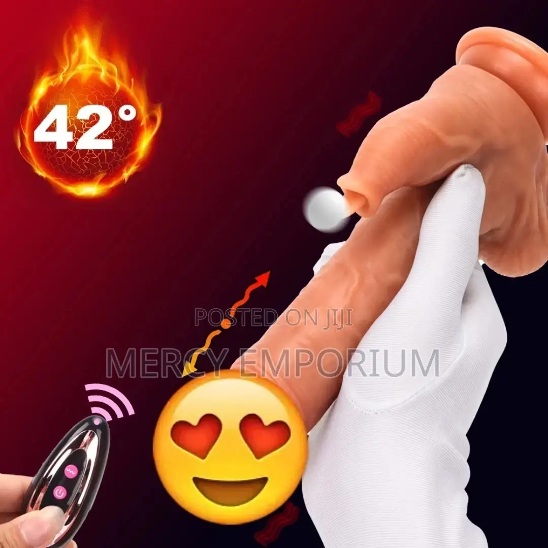 Thrusting Realistic Heating Dildo Vibrator Women Sex Toy