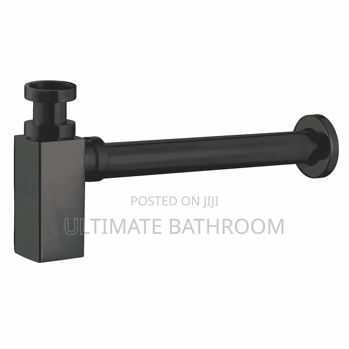 Sqaure Shape Black Bottle Trap For Washing Hand Basin