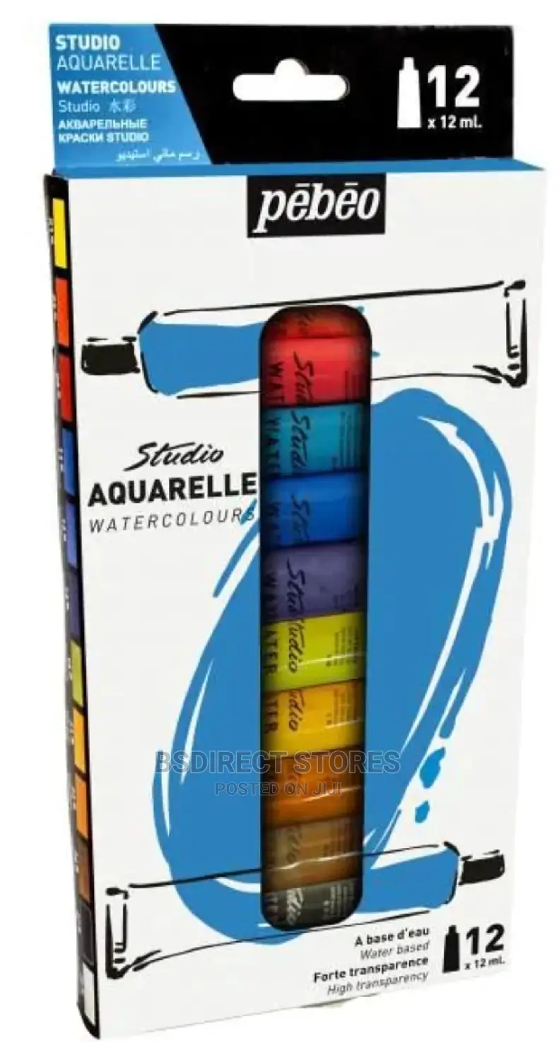 Pebeo Aquarelle Watercolour High Quality/ Vibrant (12x12ml)