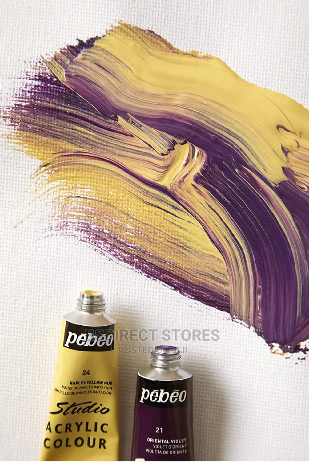 Pebeo Studio Acrylics Professional Paint Colour Set 12x 12ml