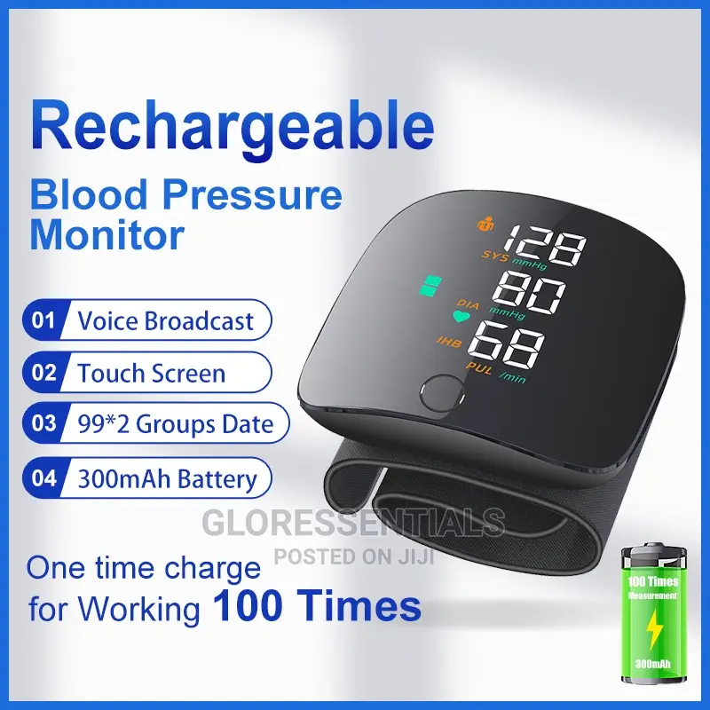 Rechargeable Digital Wrist Blood Pressure Monitor D