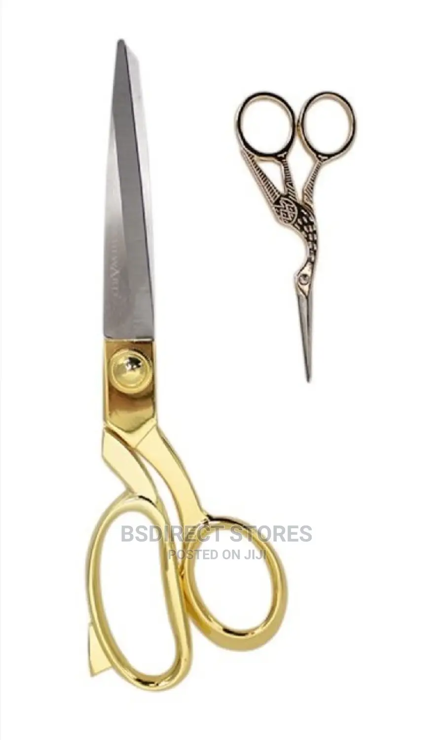 Milwards Gold Dressmaking Shear and Stork Embroidery Scissor