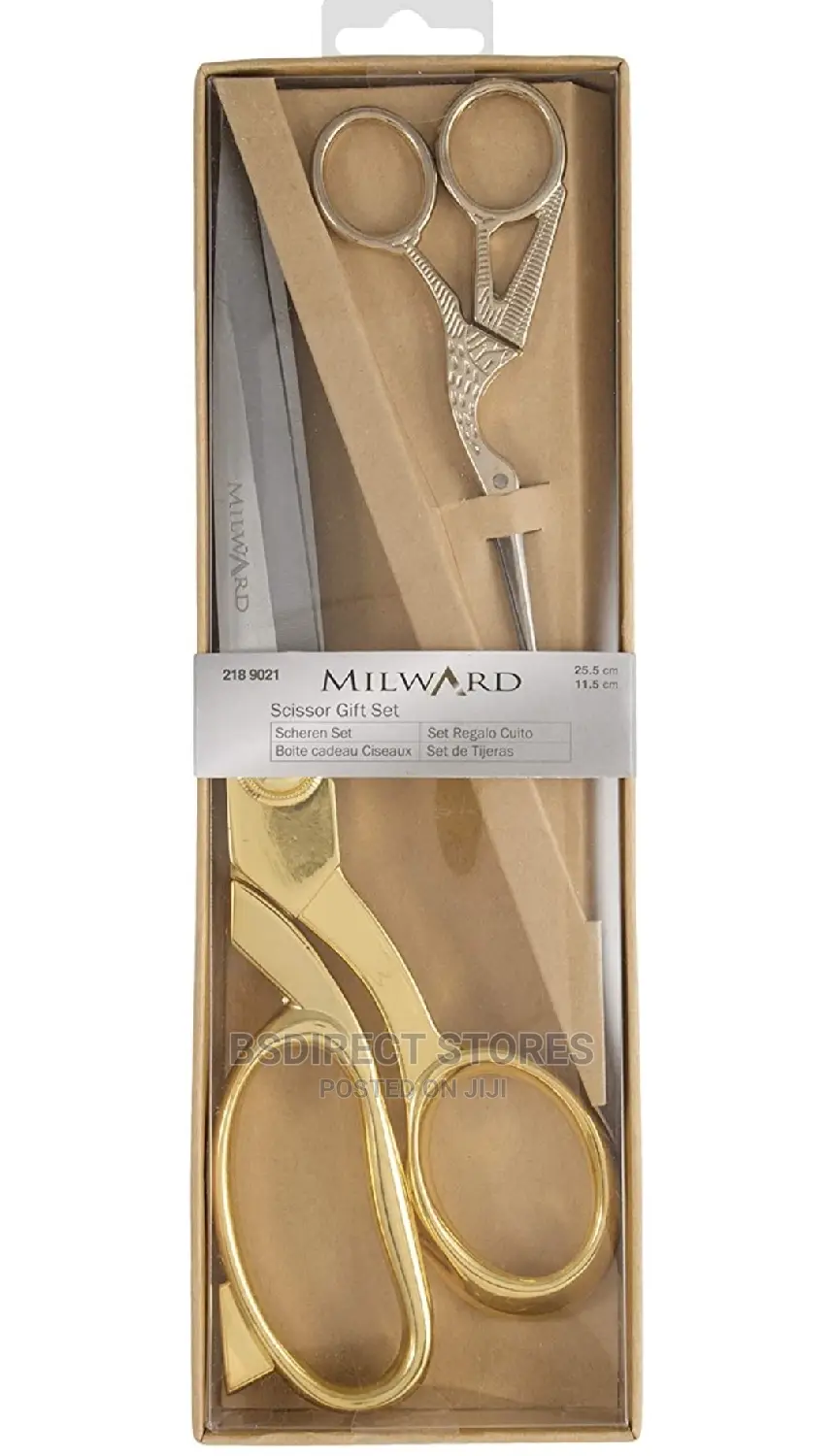 Milwards Gold Dressmaking Shear and Stork Embroidery Scissor