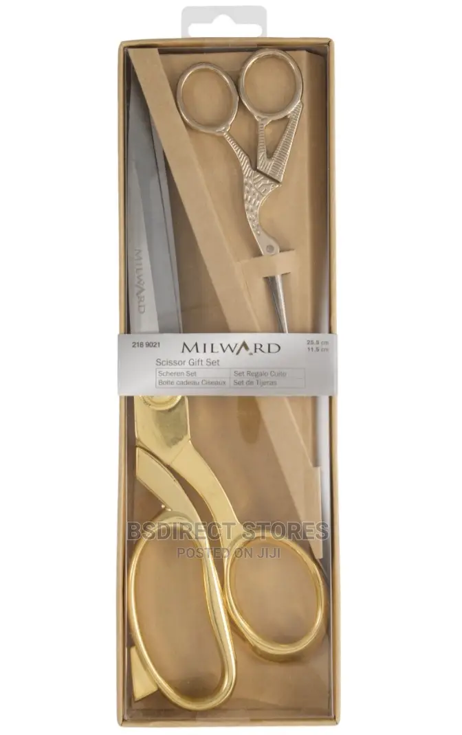 Milwards Gold Dressmaking Shear and Stork Embroidery Scissor
