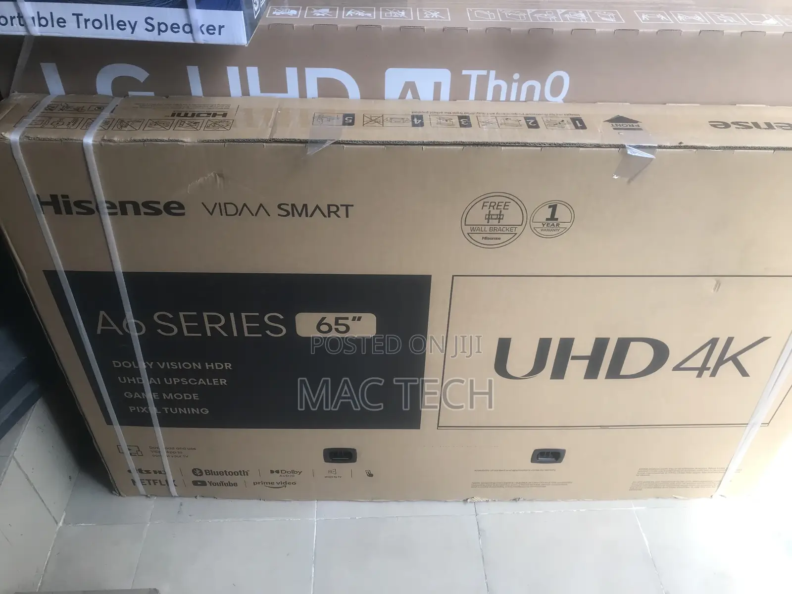 65 Inches Hisense Smart Tv.