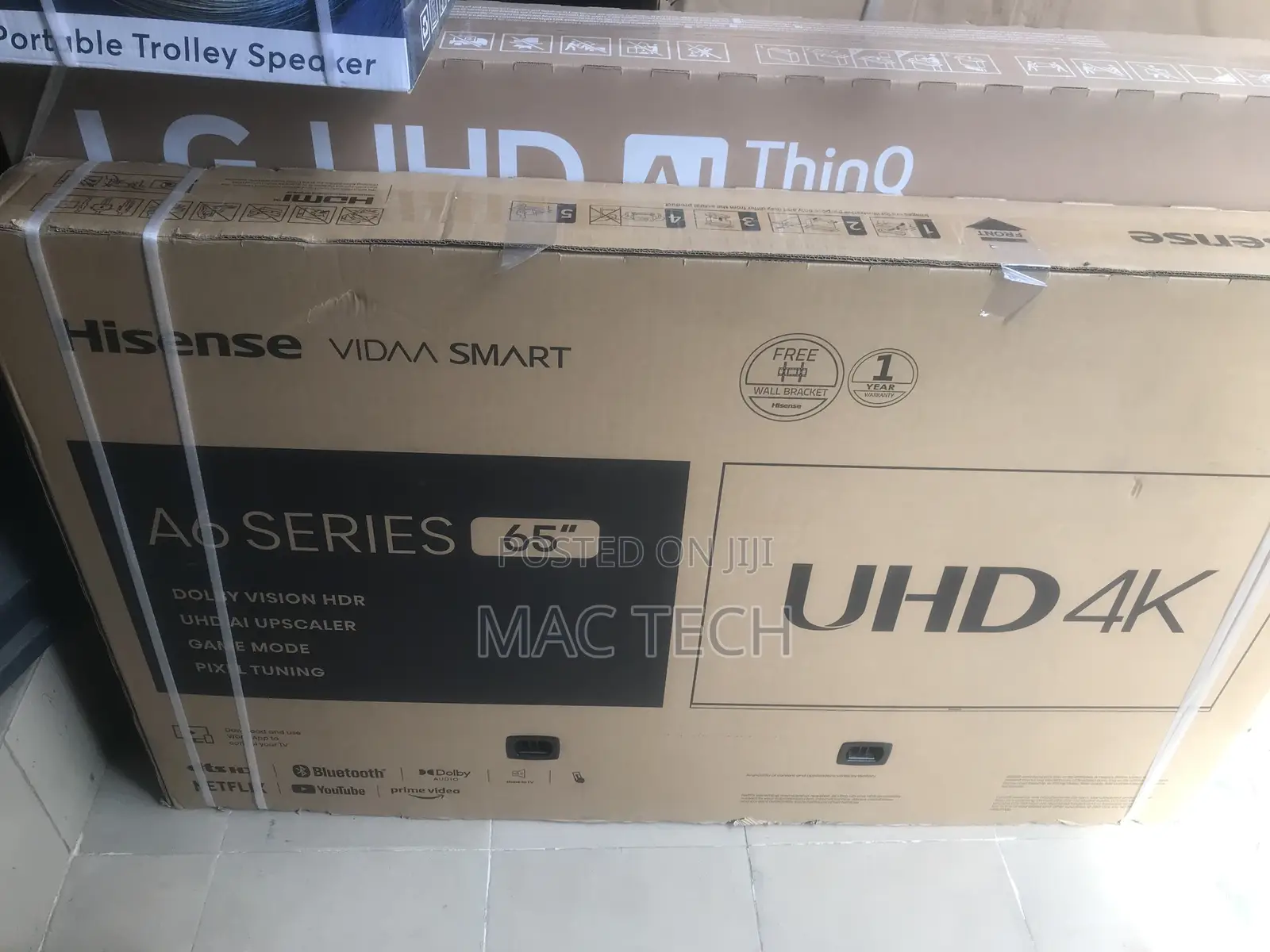 65 Inches Hisense Smart Tv.