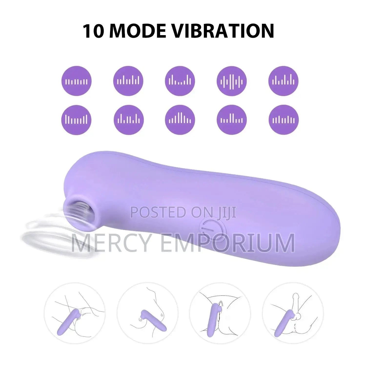 Clitoris and Nipple Sucker Vibrating Women Sex Toy