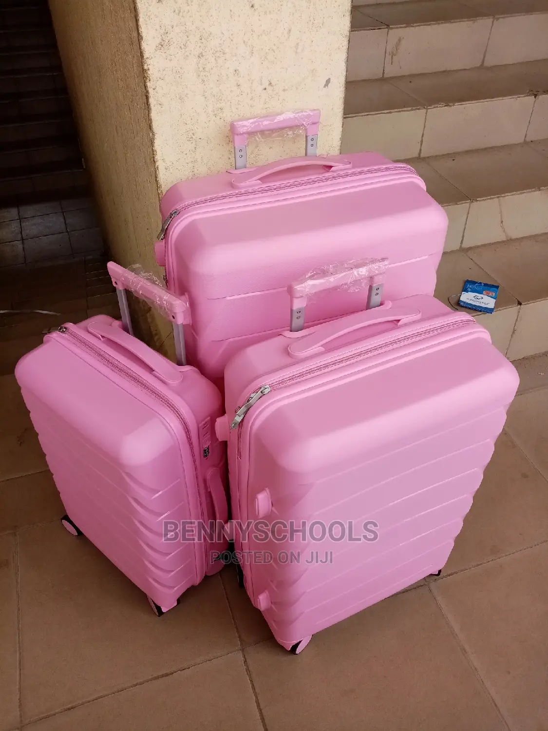 Set of 3 Elastic Rubber Plastic Traveling Luggage Boxes