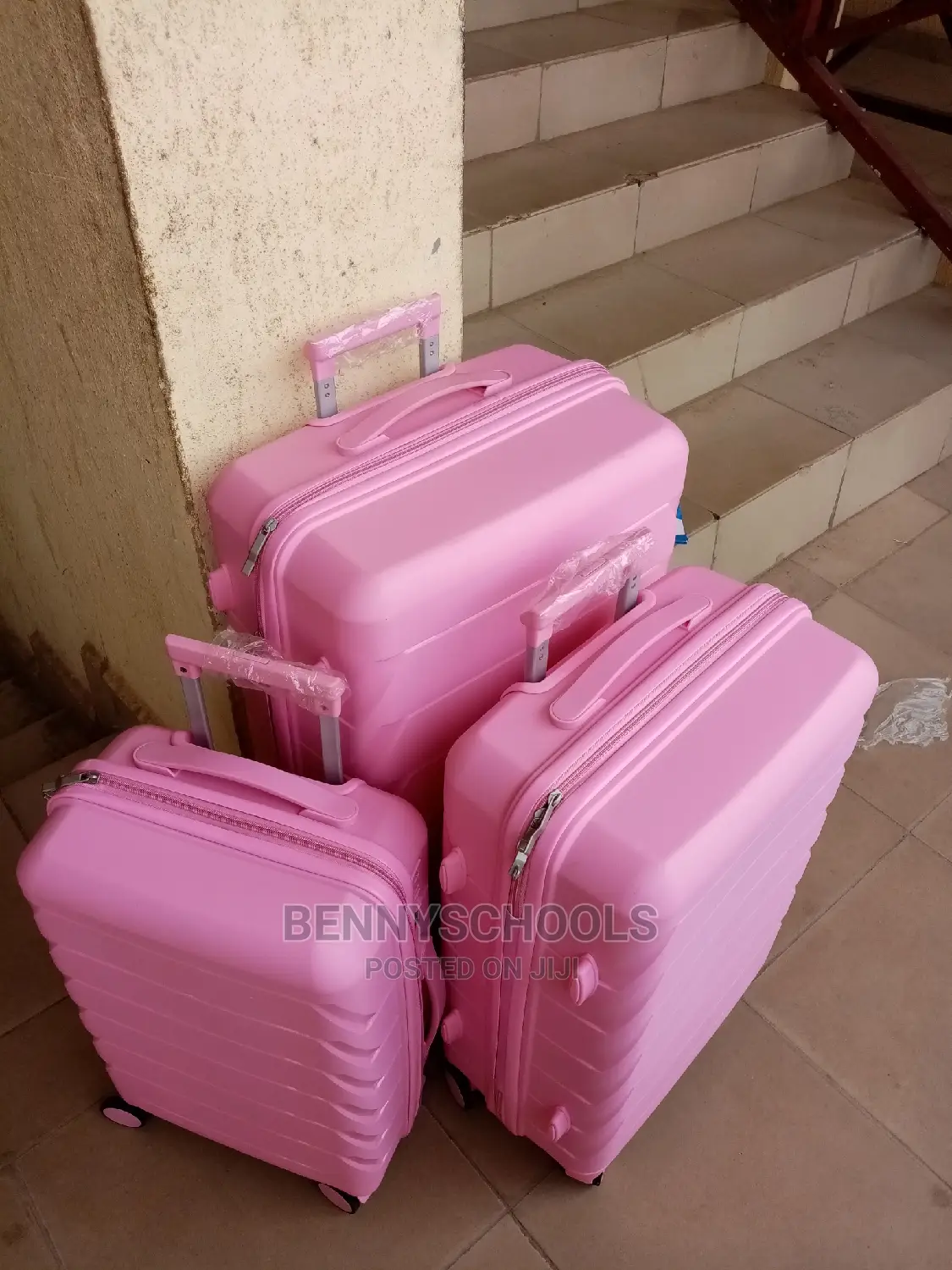 Set of 3 Elastic Rubber Plastic Traveling Luggage Boxes