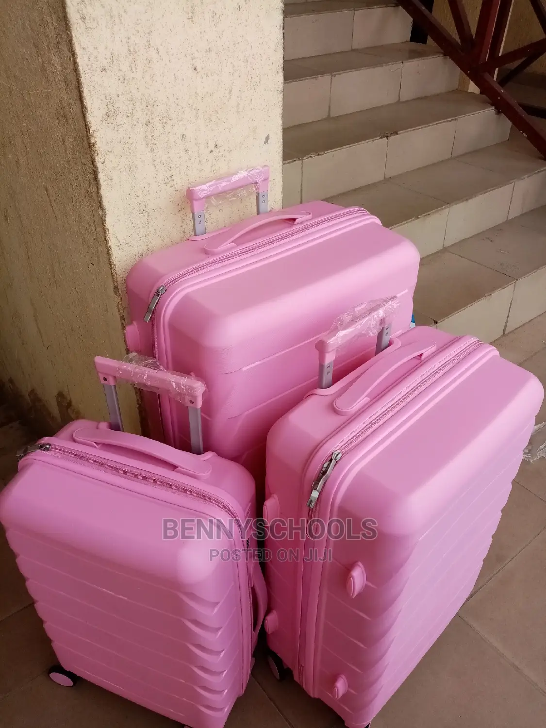 Set of 3 Elastic Rubber Plastic Traveling Luggage Boxes
