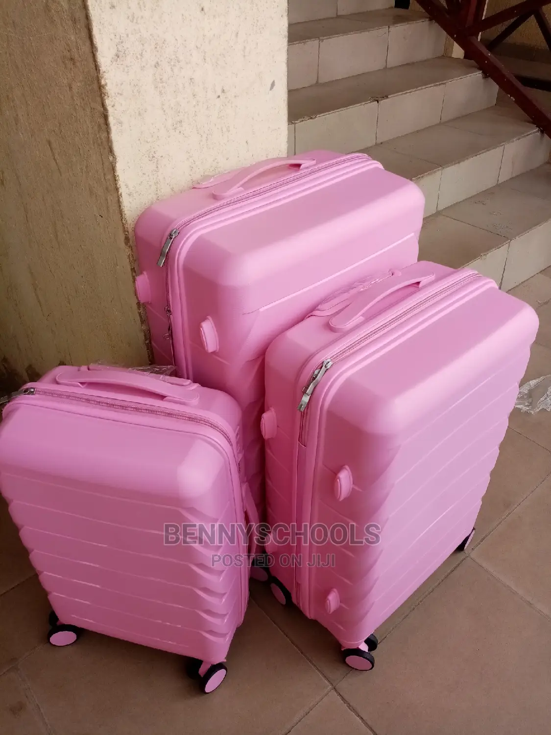 Set of 3 Elastic Rubber Plastic Traveling Luggage Boxes