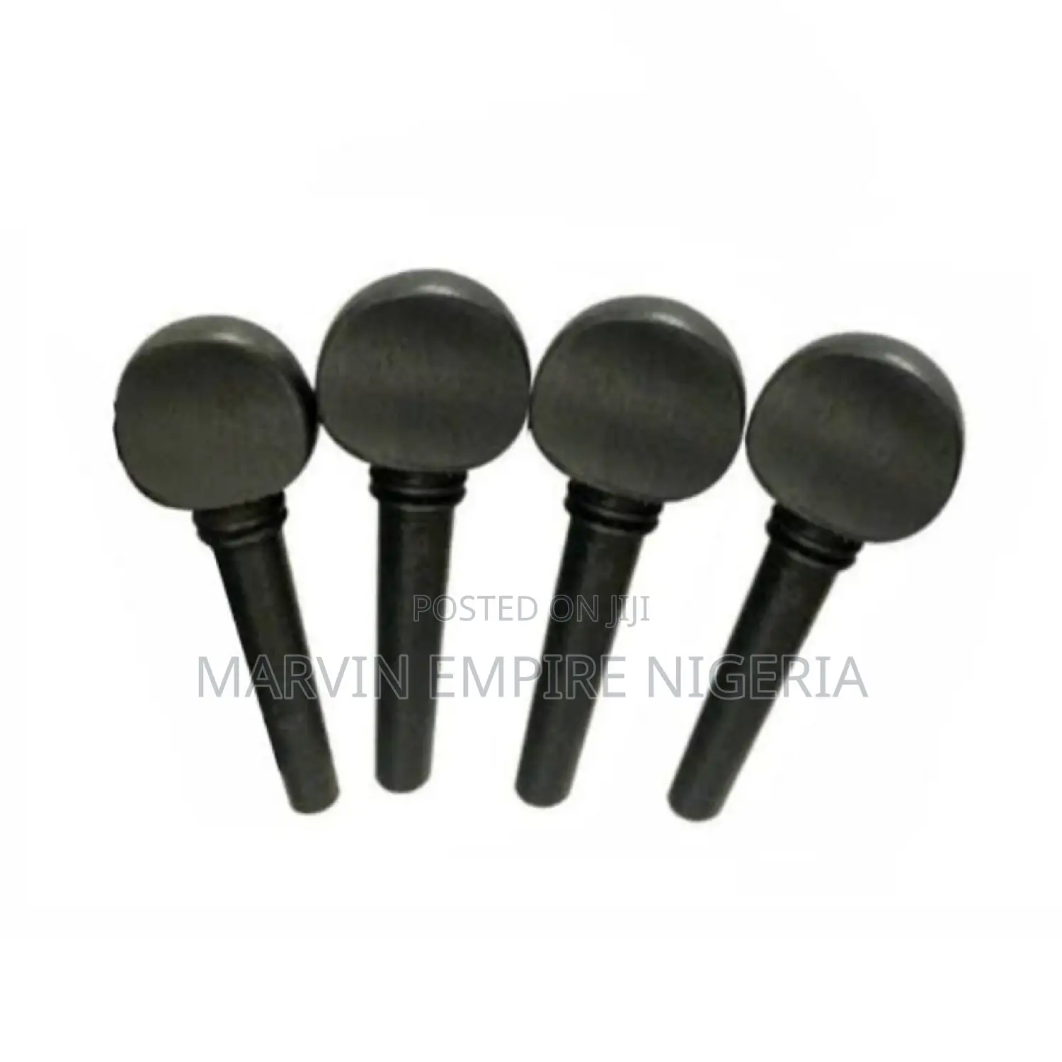 4x Violin Fiddle Tuning Pegs Ebony Wood 1/2, 3/4, 4/4 Black
