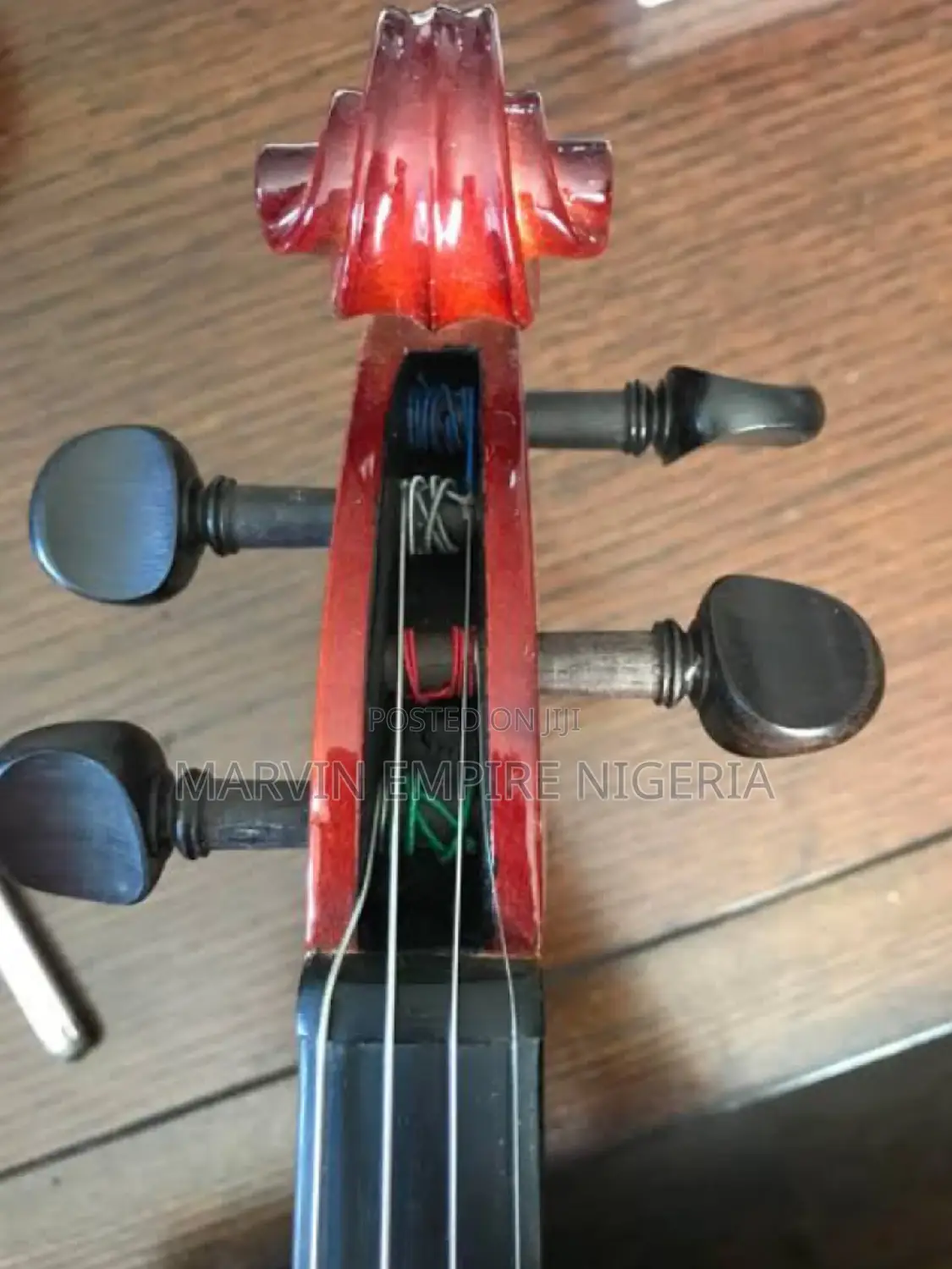 4x Violin Fiddle Tuning Pegs Ebony Wood 1/2, 3/4, 4/4 Black