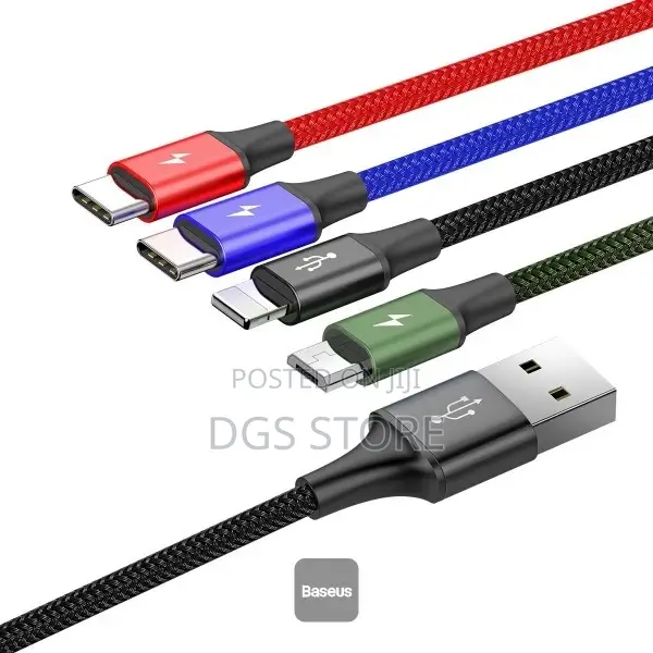 Baseus Rapid Series 4in1 Cable iPhone+Micro+Type C