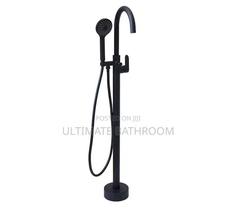 Round Black Bath Tap Mixer For Acrylic Bathtub 🛀