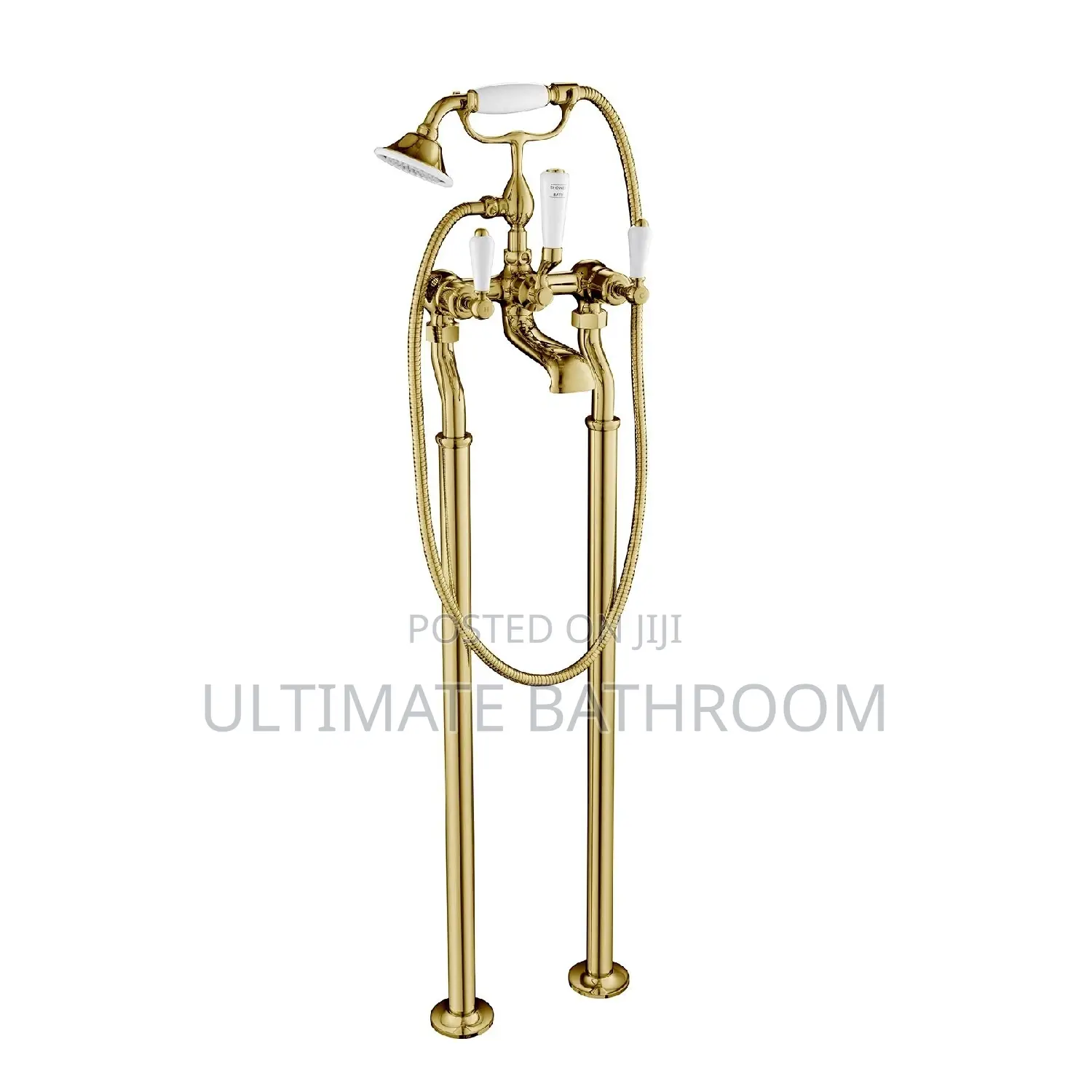 Gold Double Leg Standing Bath Tap Mixer For Bathtubs
