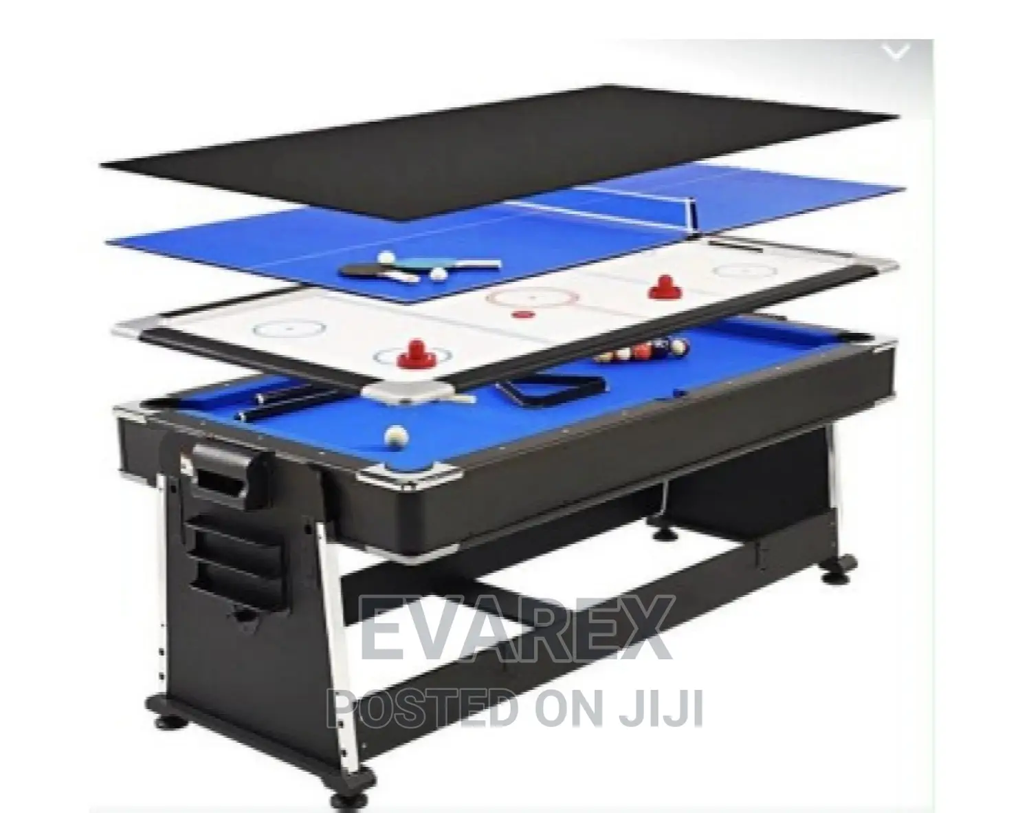 3 In 1 Luxury Snooker, Tennis And Air Hockey Table
