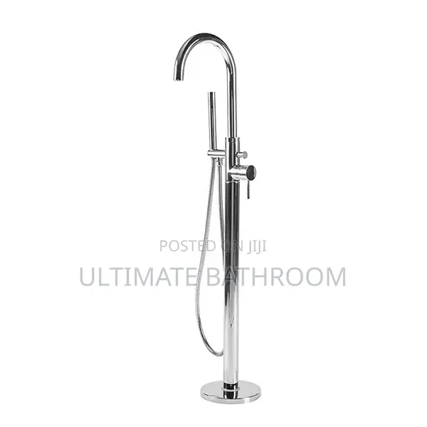 Round Chrome Standing Bath Tap Mixer