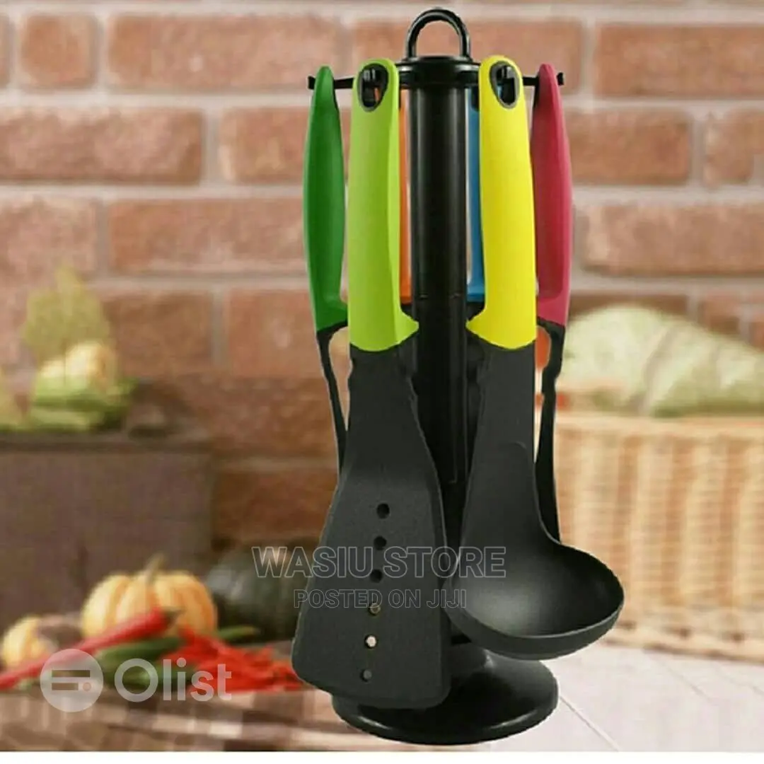 6pcs Non Stick Spoon Set With Stand