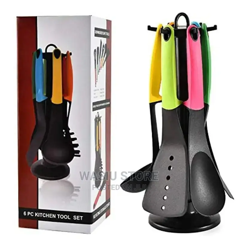 6pcs Non Stick Spoon Set With Stand