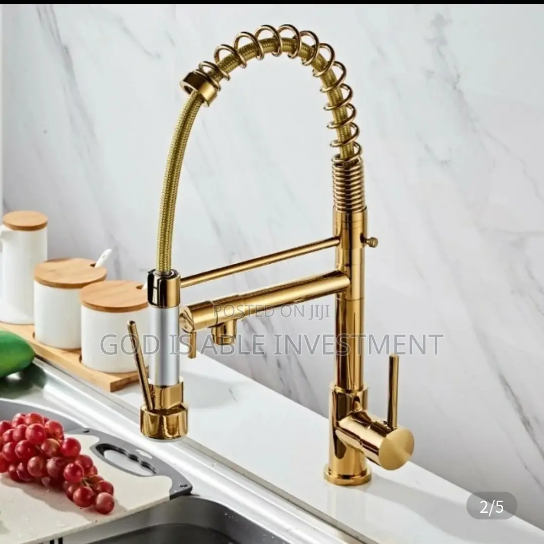 Gold Spring Mixer Tap