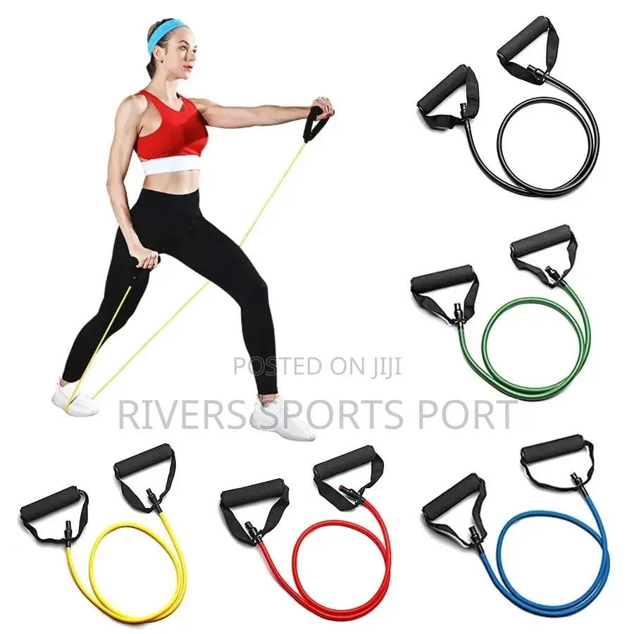 Deluxeb 120cm Resistance Bands Rope Elastic Gym Fitness