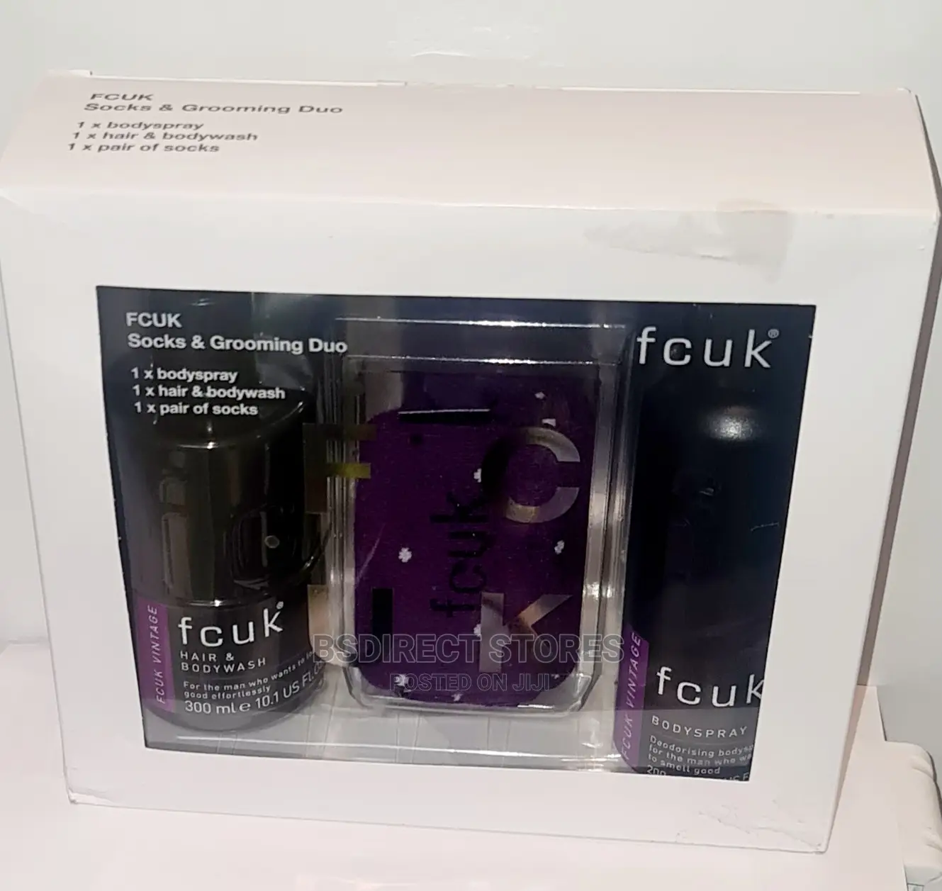 FCUK Grooming Duo Vintage Hair And Body Wash, Body Spray