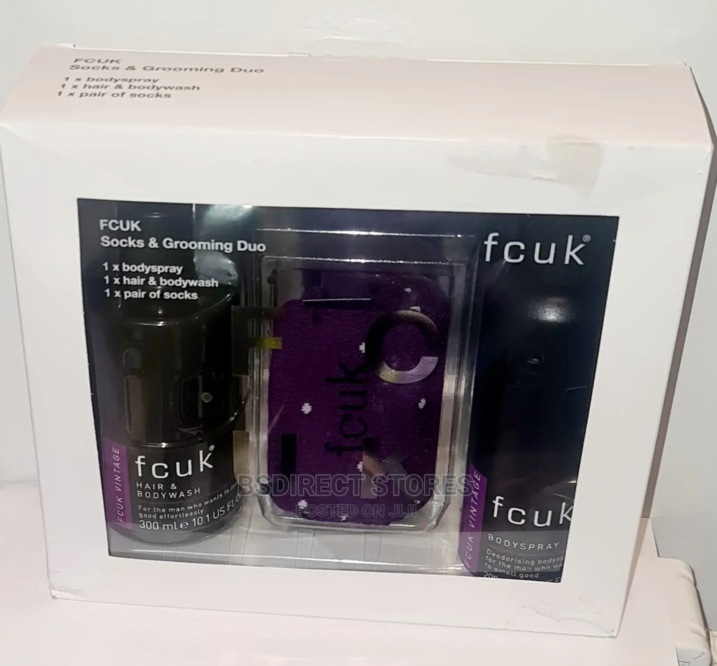 FCUK Grooming Duo Vintage Hair And Body Wash, Body Spray