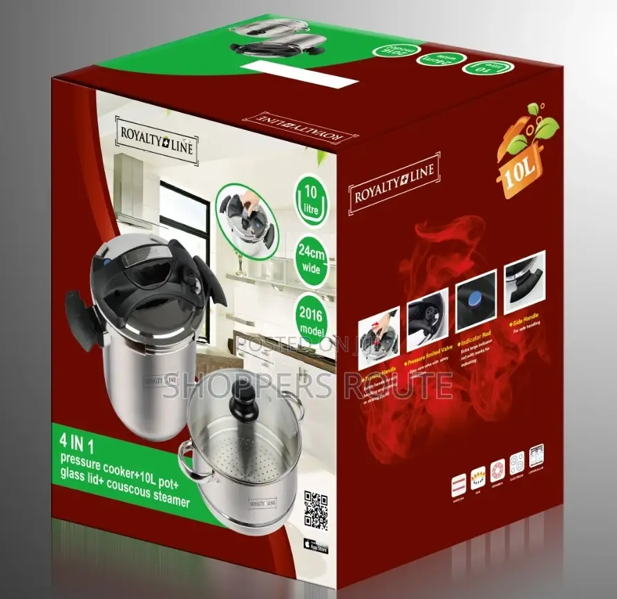 Steampunk 9L Heavy Duty Stainless Steel 4-in-1 Pressure Pot