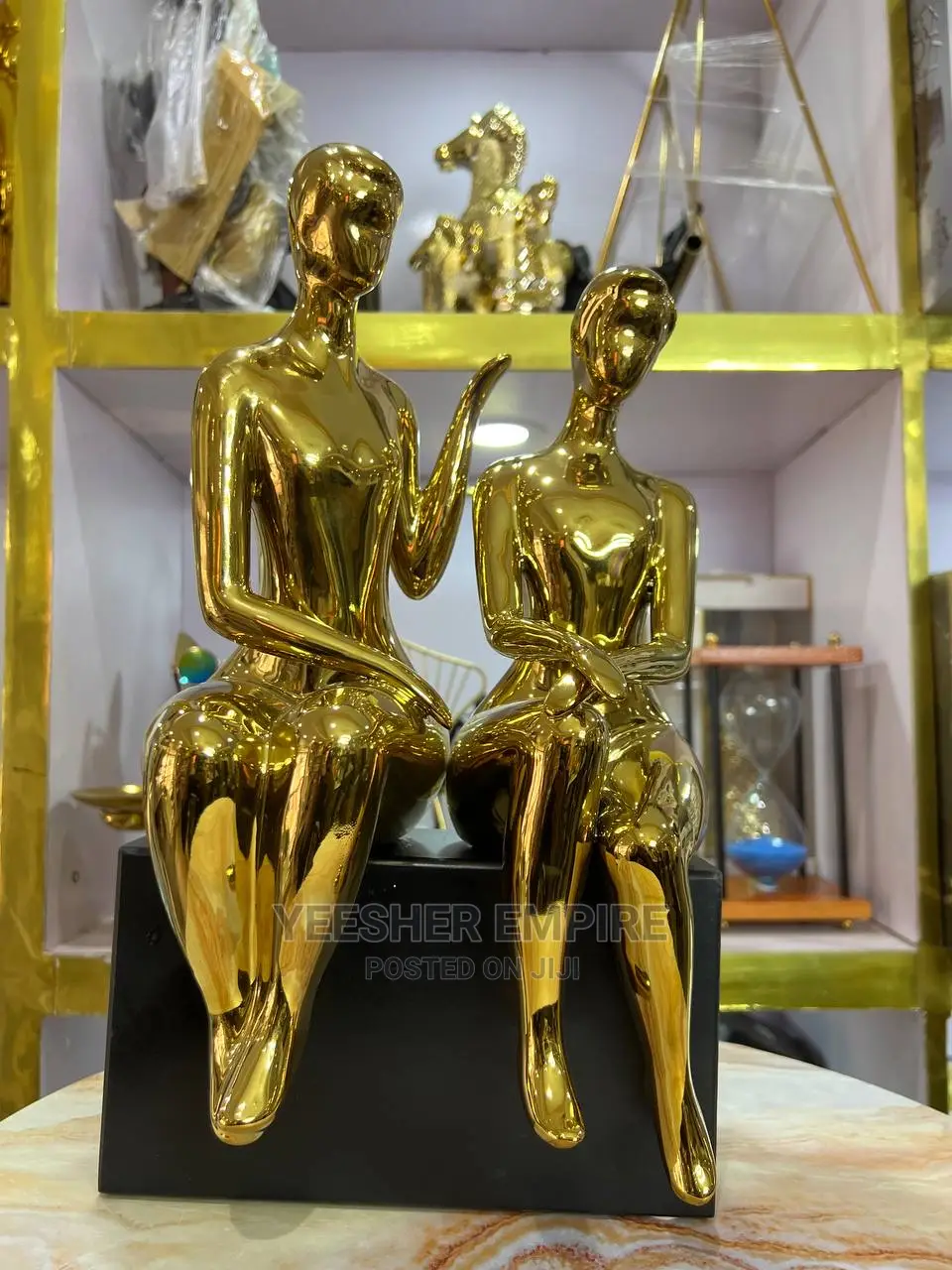 Luxury Gold Couple Sculpture