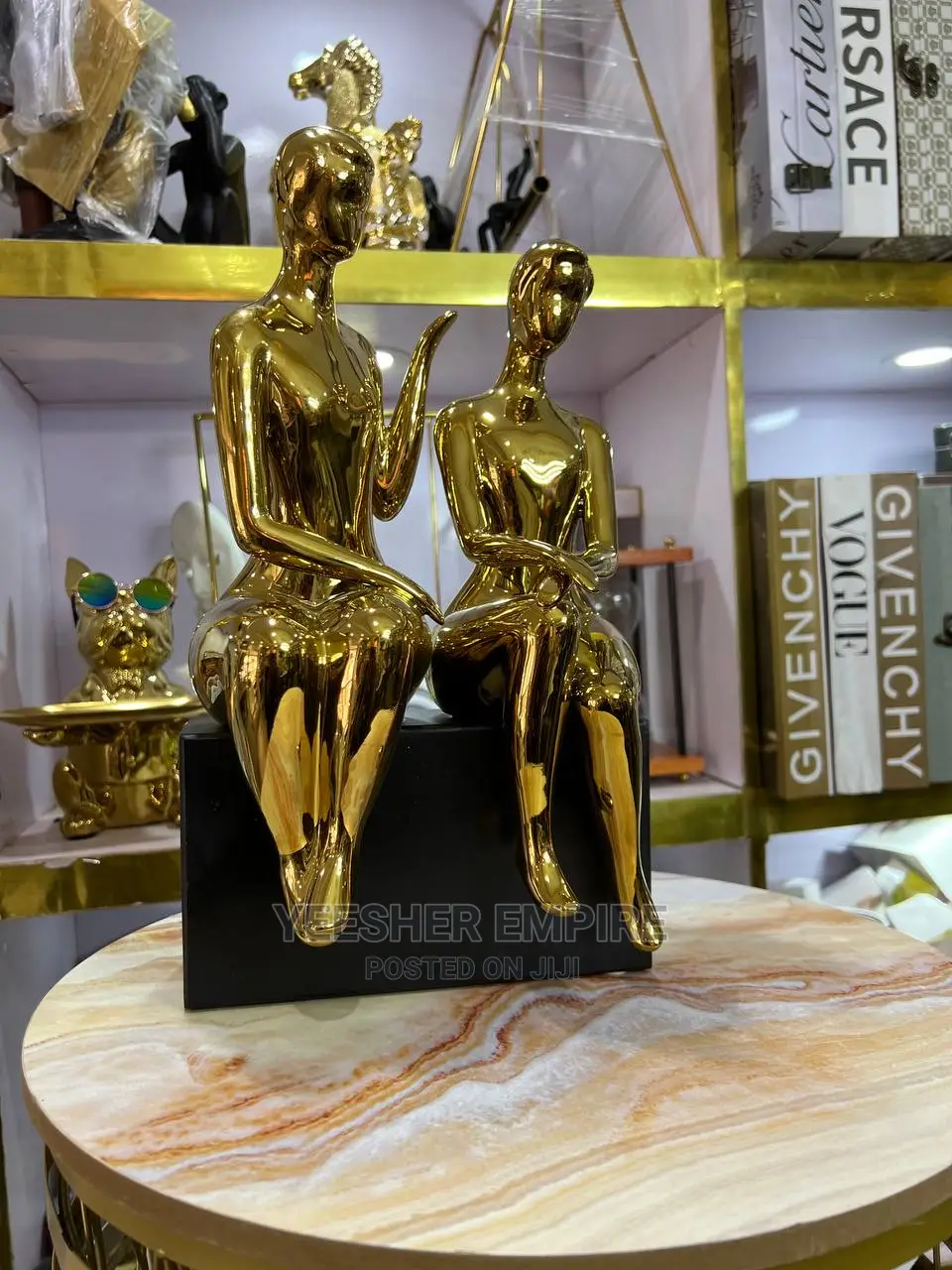 Luxury Gold Couple Sculpture