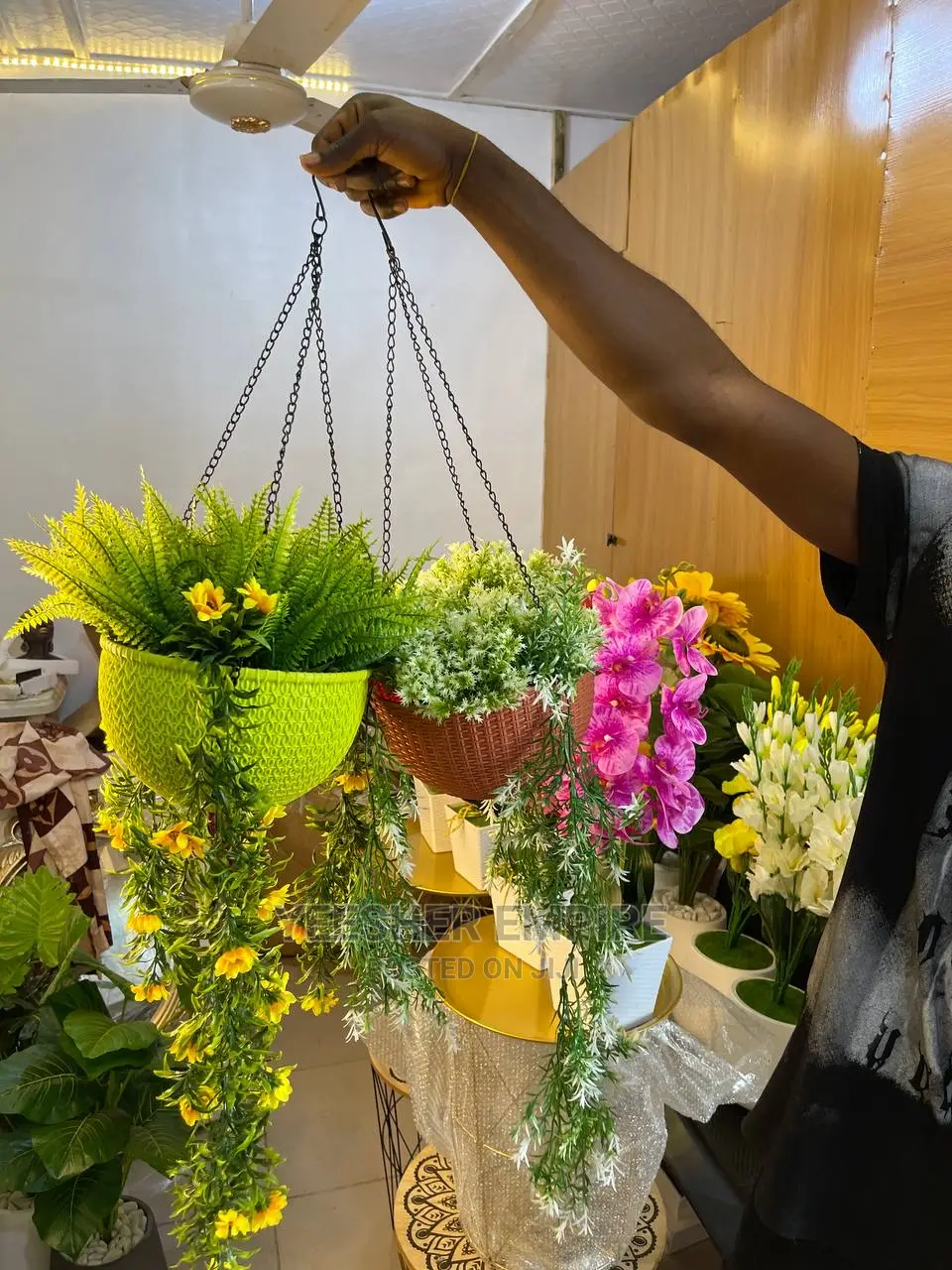 Beautiful Hanging Flowers In Basket