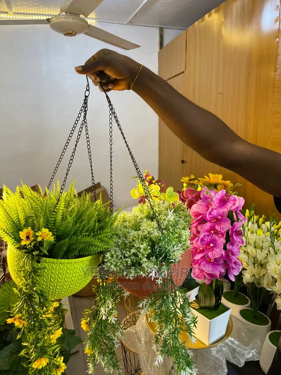 Beautiful Hanging Flowers In Basket
