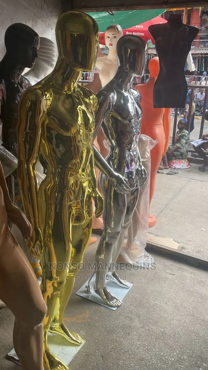 Gold, Silver Chrome Male Faceless Imported Mannequins