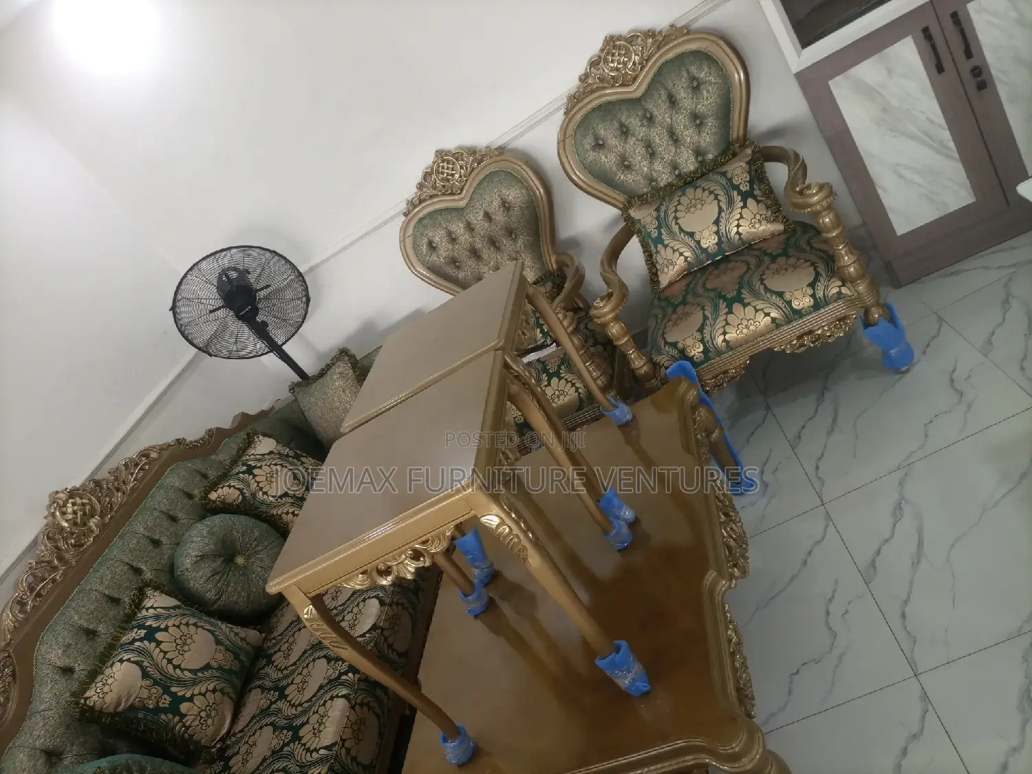 Quality 8 Seater Living Room Fabric Made Sofa Chair.