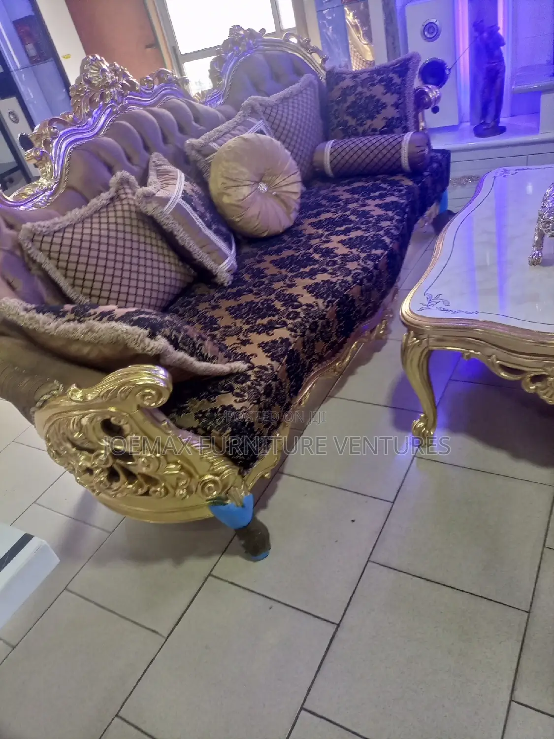 Quality 8 Seater Living Room Fabric Made Sofa Chair.