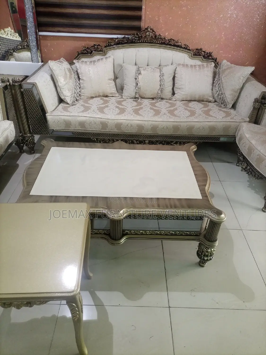 Quality 8 Seater Living Room Fabric Made Sofa Chair.