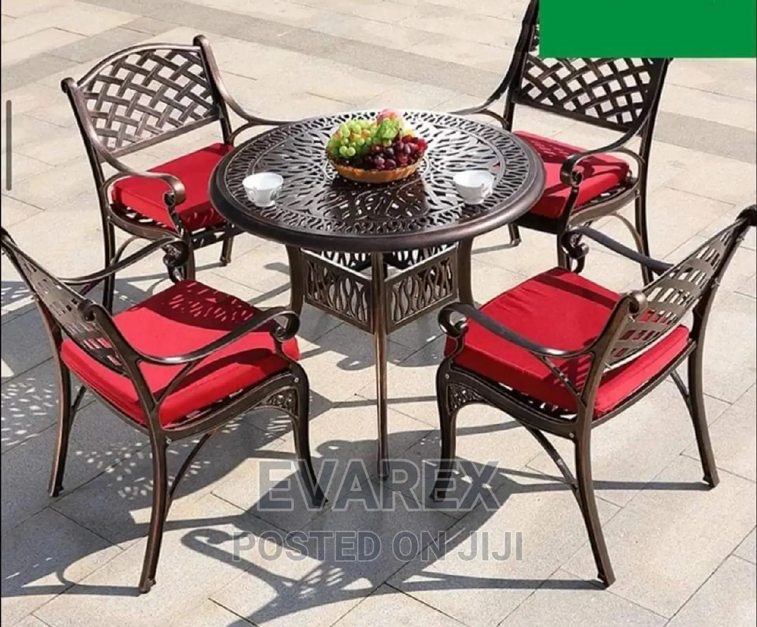 Foreign Wrought Iron Outdoor Chair With Table