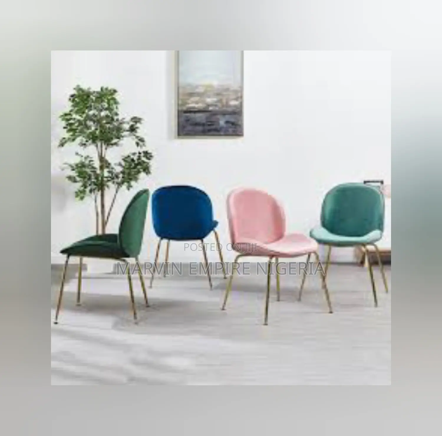 Gold Leg Luxury Dining Chair_ Single