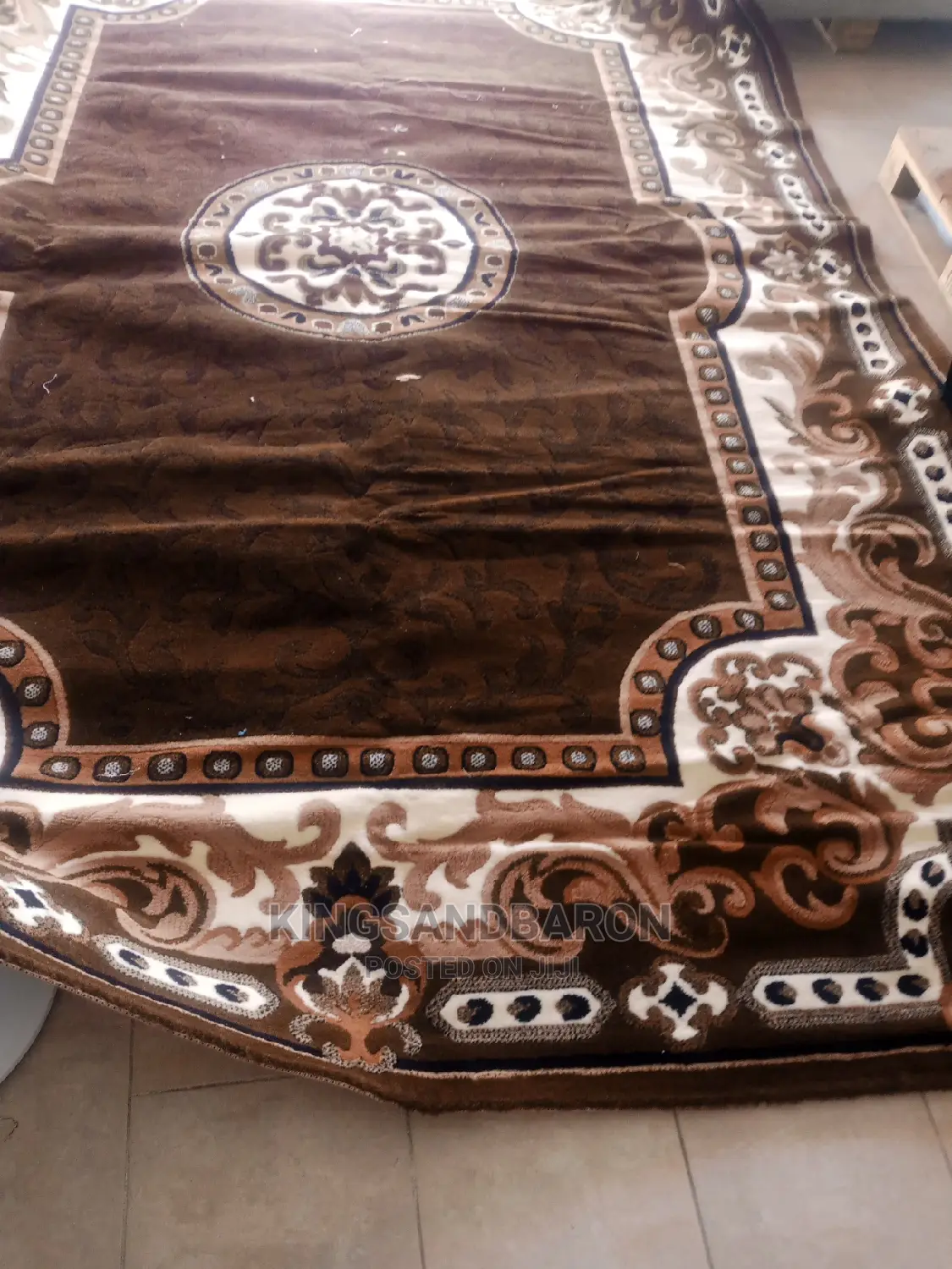8*11fts Brown Persian Center Rug