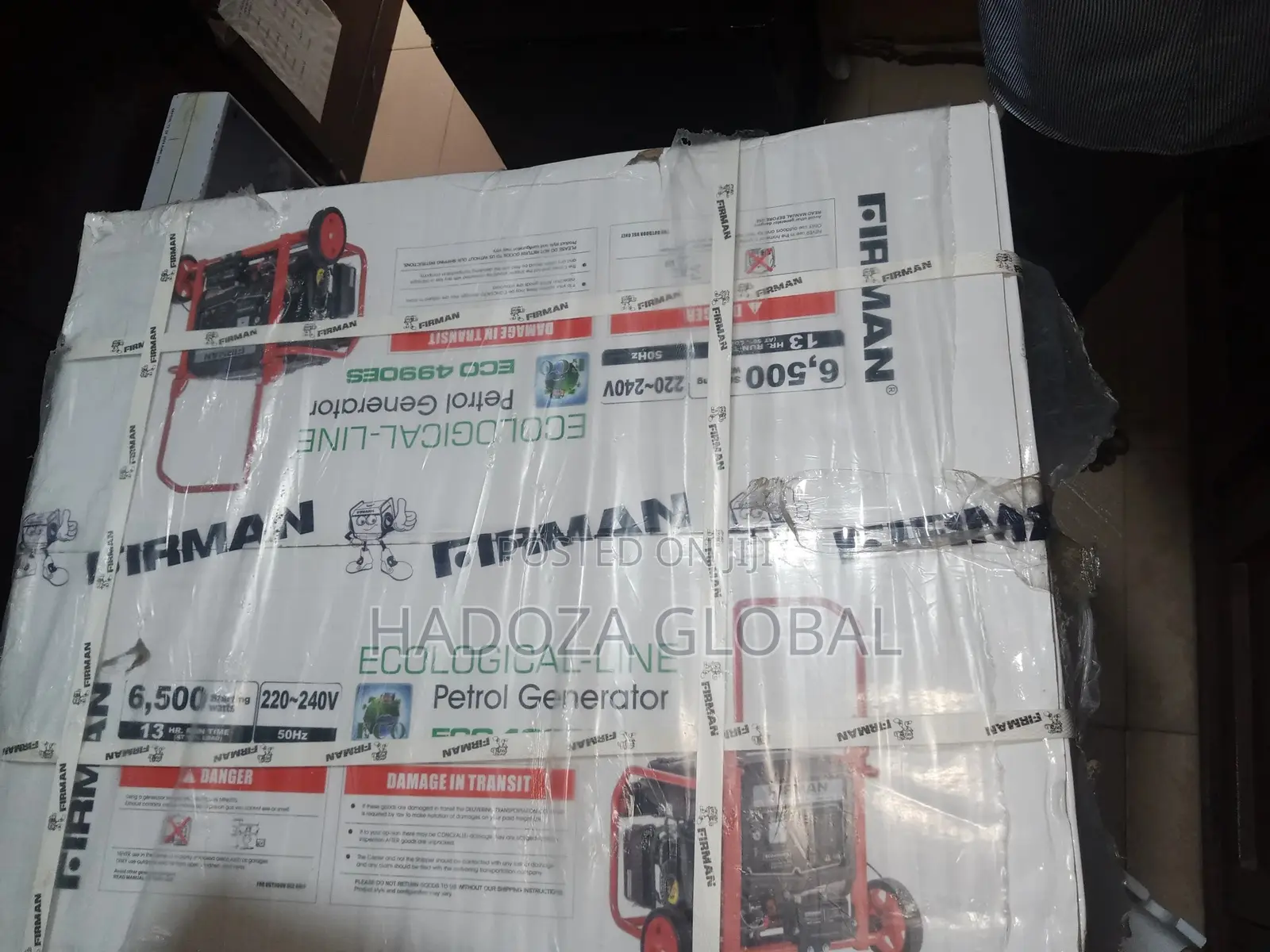 SUMEC FIRMAN 6.5KVA Run Time Per Tankful 13hrs ON 50% Load