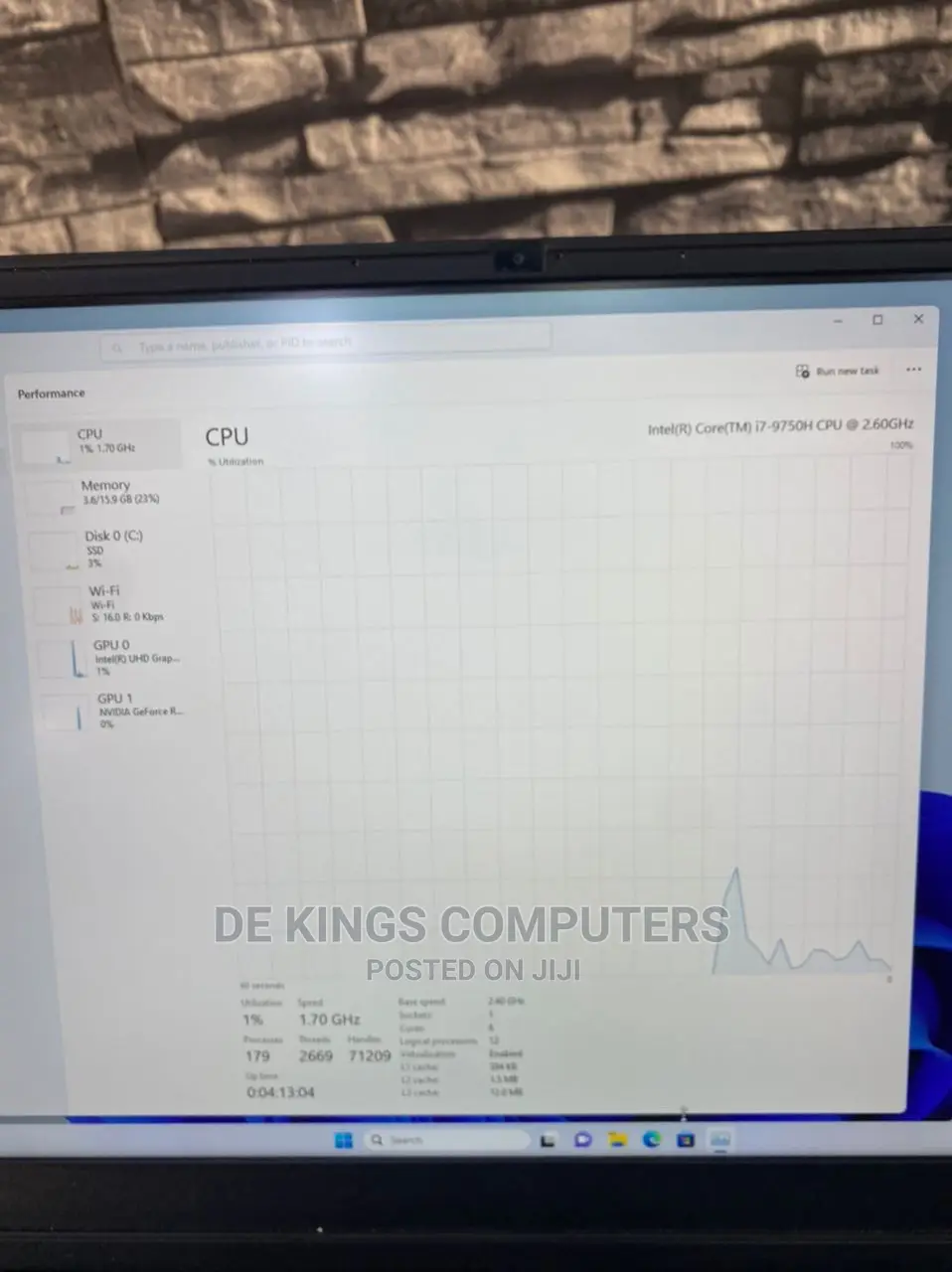 Laptop 16GB Intel Core I7 SSD 1T