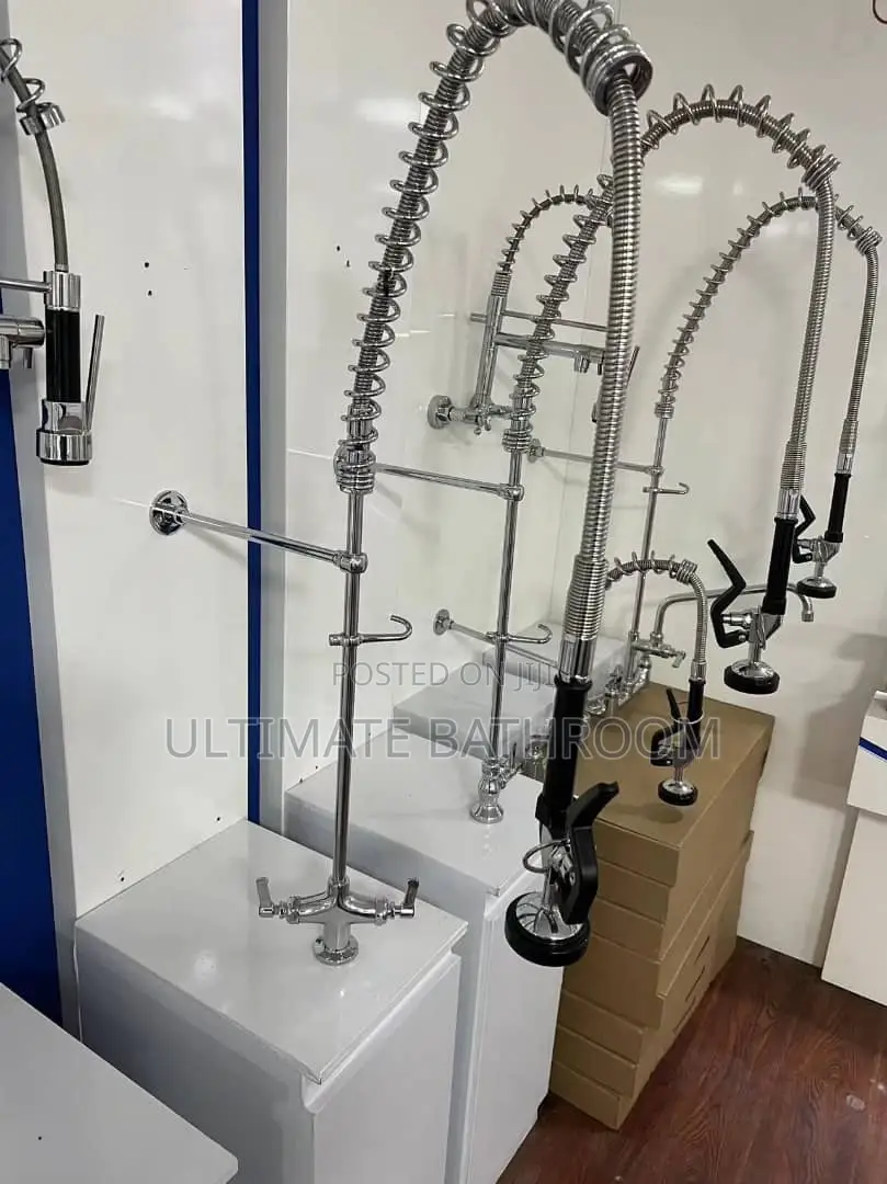 Pure Brass Chrome Industrial Kitchen Mixer Tap